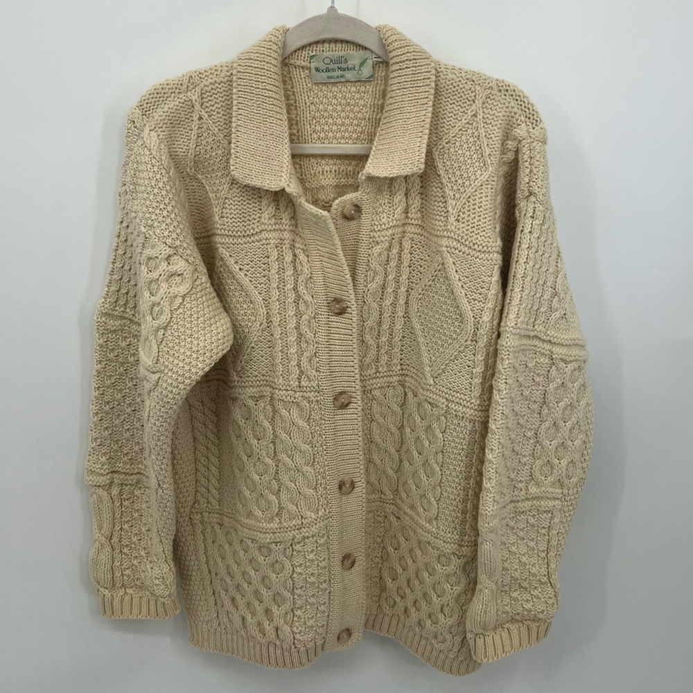 Vintage Quills Woollen Market fisherman cardigan